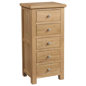 Dorset Oak 5 Drawer Tall Chest