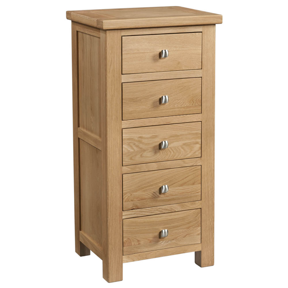 Dorset Oak 5 Drawer Tall Chest