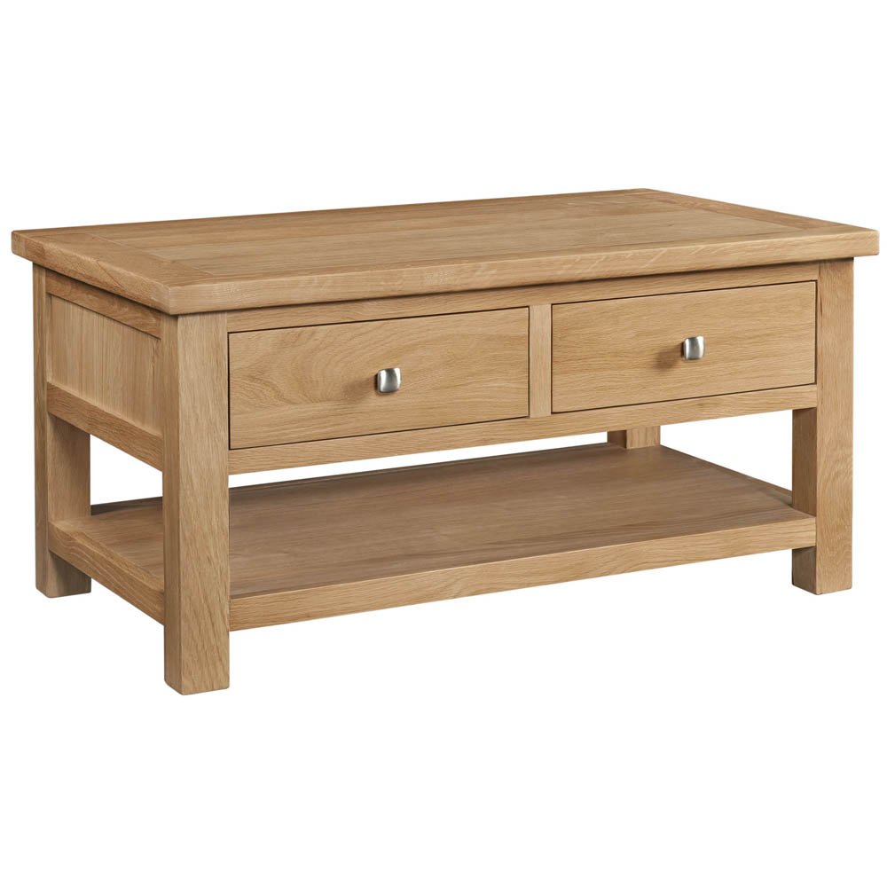 Dorchester Oak Coffee Table with 2 Drawers