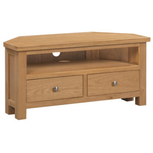 Dorchester Oak Large Corner TV Unit Cabinet