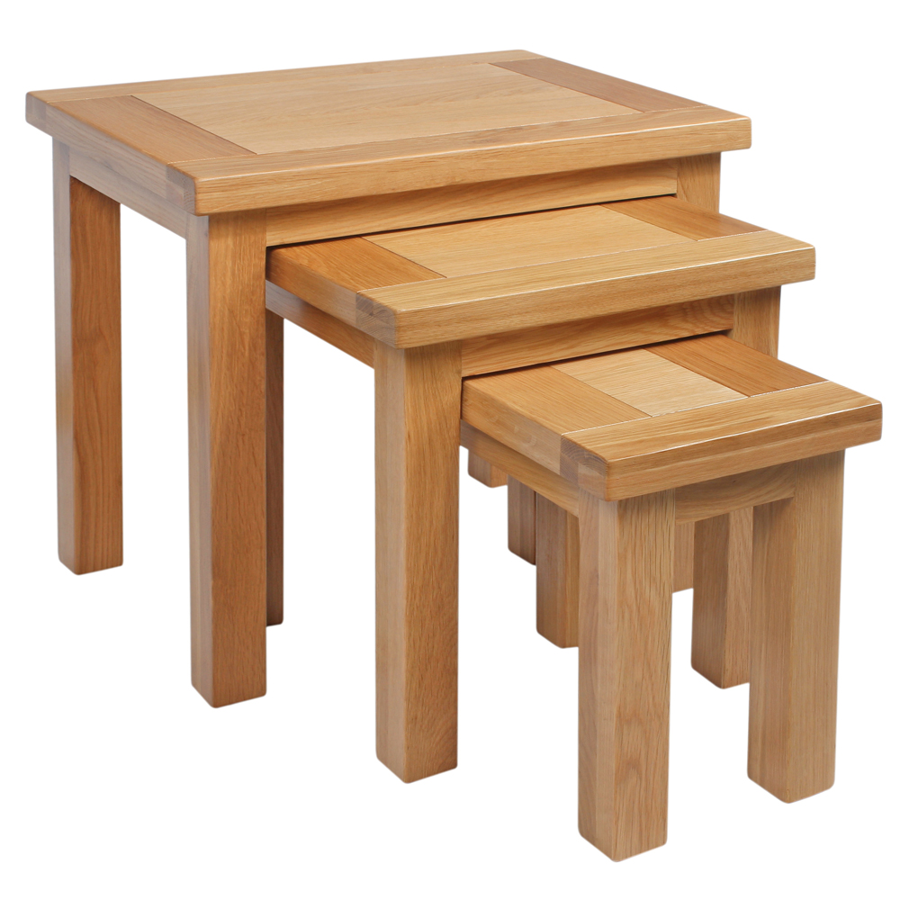 Dorchester Oak Nest of 3 Tables