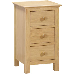 Moreton Oak 3 Drawer Bedside Cabinet
