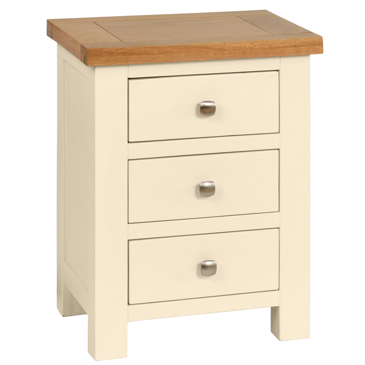 Dorchester Painted 3 Drawer Bedside Cabinet
