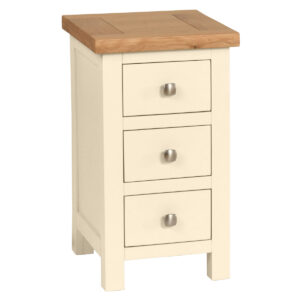 Dorchester Painted Compact 3 Drawer Bedside Cabinet
