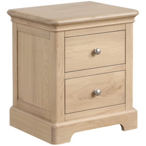 Lynton Oak 2 Drawer Bedside Cabinet
