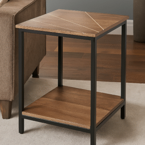 Elise Square Side Table Brown