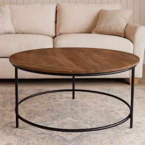 Elise Round Coffee Table Brown