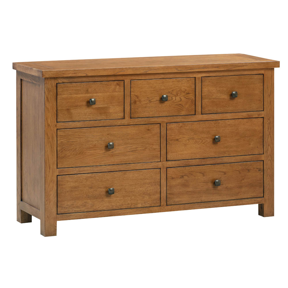 Dorset Oak Rustic 3 Over 4 Chest