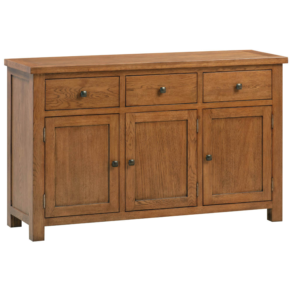 Dorchester Oak Rustic 3 Door Sideboard